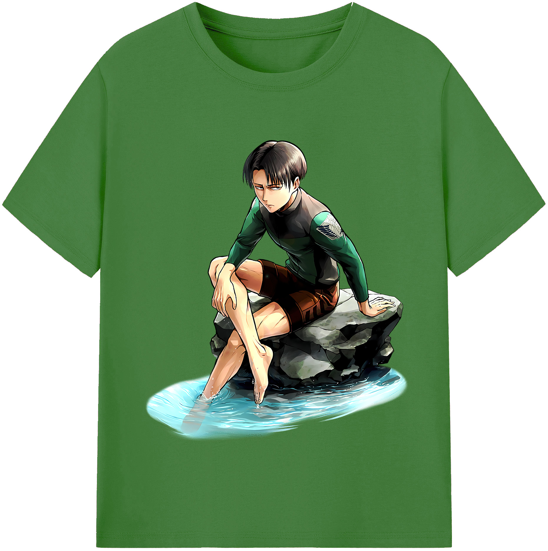 （画像用） 進撃の巨人 リヴァイ·アッカーマン Attack on Titan Levi Ackerman レディースカジュアルプリントTシャツ（綿100％）